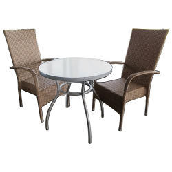 Dārza komplekts, galds ar 2 krēsliem