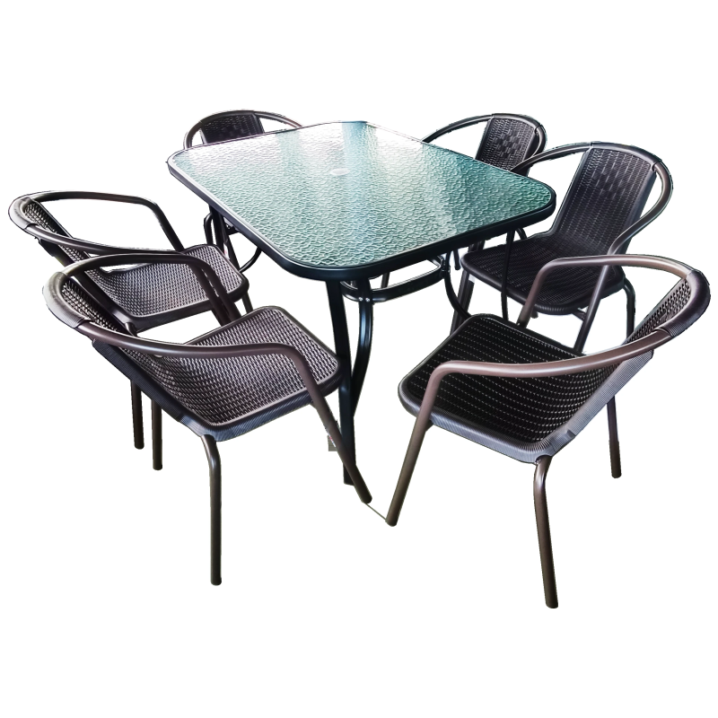 Dārza komplekts, galds ar 6 krēsliem