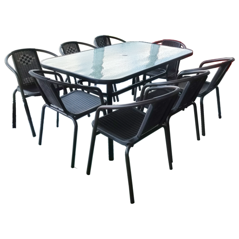 Dārza komplekts, galds ar 8 krēsliem