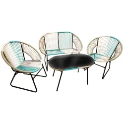 Dārza komplekts, galds ar 3 krēsliem
