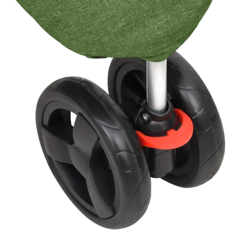 vidaXL saliekami suņu ratiņi, zaļi, 80x46x98 cm, Oksfordas audums