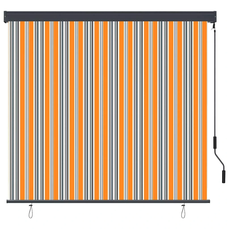 vidaXL Rullo žalūzija ar aizkariem Dzeltena un zila 180 x 250 cm