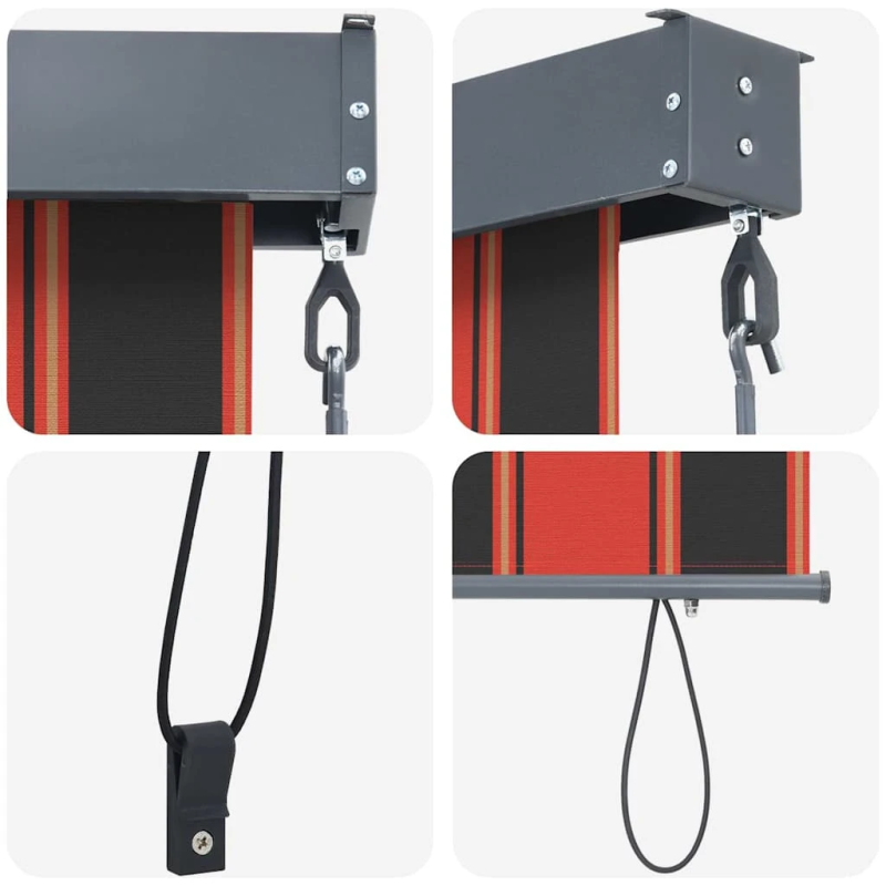 vidaXL Rullo žalūzija Oranžs un brūns 200 x 250 cm Audums un alumīnijs