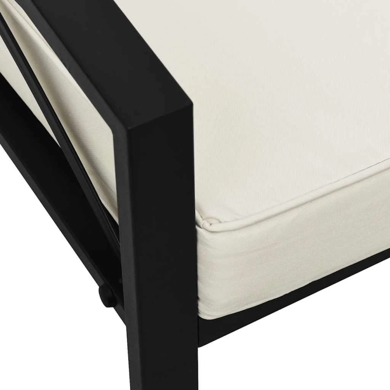 vidaXL dārza krēsli, smilškrāsas matrači, 2 gab., 68x76x79 cm, tērauds