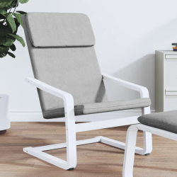 vidaXL atpūtas krēsls, gaiši pelēks audums