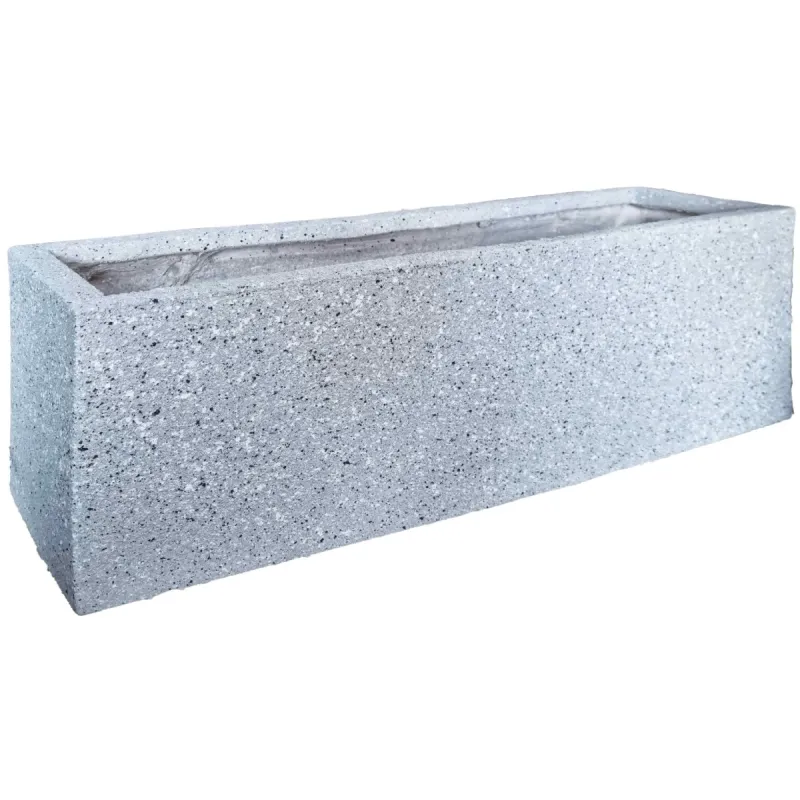 Puķu pods stiklšķiedras 65x18x20cm, gaiši pelēks