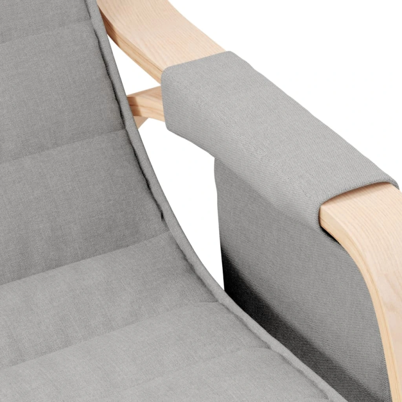 vidaXL šūpuļkrēsls, gaiši pelēks audums