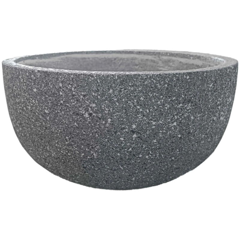 Puķu pods stiklšķiedras pusapaļš 40x20, gaiši pelēks