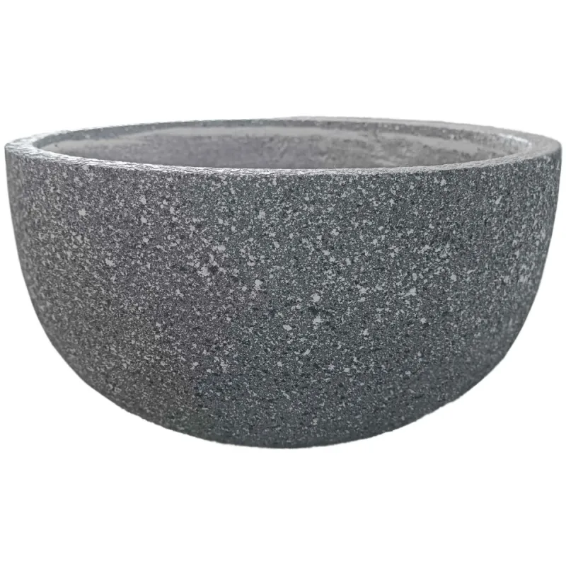 Puķu pods stiklšķiedras pusapaļš 40x20, gaiši pelēks