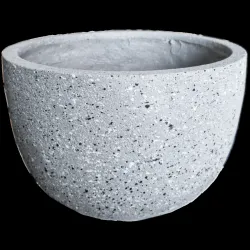 Puķu pods stiklšķiedras pusapaļš 30x20, gaiši pelēks