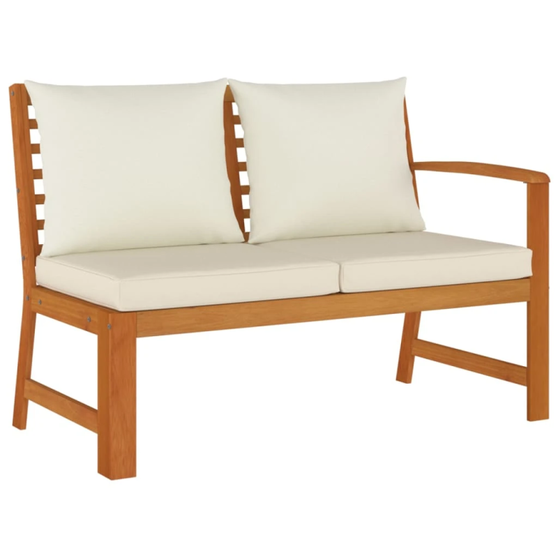 vidaXL 6-daļīgs dārza mēbeļu komplekts, matrači, akācijas masīvkoks