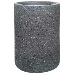 Цветочный горшок из стекловолокна, цилиндрический 40x40x50 см, темно-серый