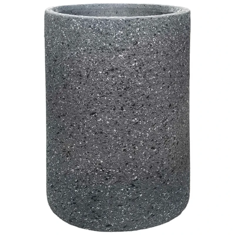 Puķu pods stiklšķiedras cilindra 40x40x50cm, tumši pelēks