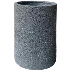 Puķu pods stiklšķiedras cilindra 30x30x40cm, tumši pelēks