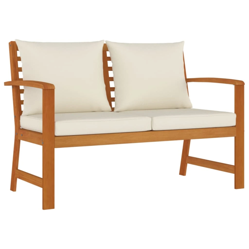 vidaXL 9-daļīgs dārza mēbeļu komplekts ar matračiem, akācijas koks