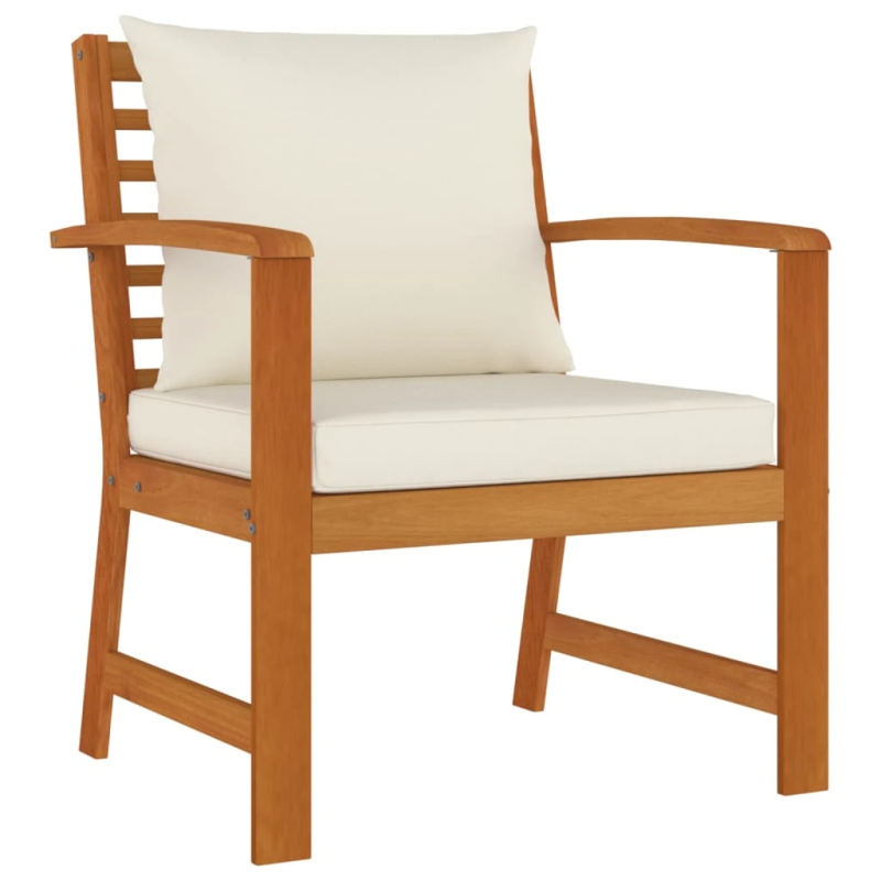 vidaXL 9-daļīgs dārza mēbeļu komplekts ar matračiem, akācijas koks