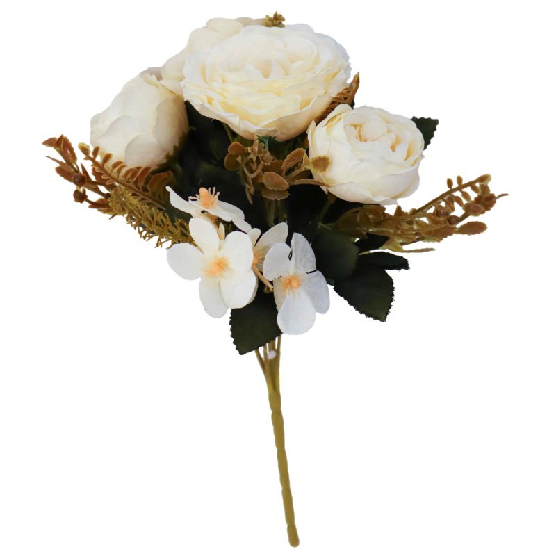 Mākslīgo Hortenziju un Peoniju pušķis 30cm, mix