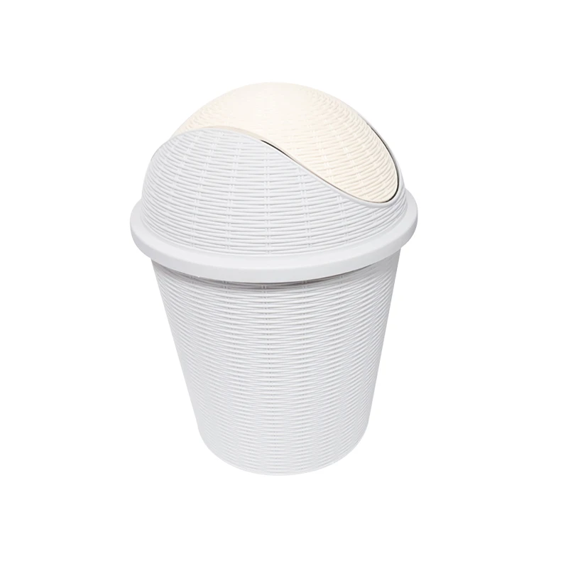 Atkritumu konteiners apaļš ar swing vāku Gaby 247x340mm, pelēks