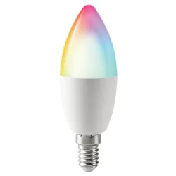LED spuldze 6W C37 E14 3000k Wi-Fi RGB Tuya BESK