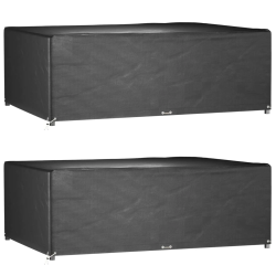 vidaXL dārza mēbeļu pārklāji, 2 gab., 12 gredzeni, 230x165x80 cm