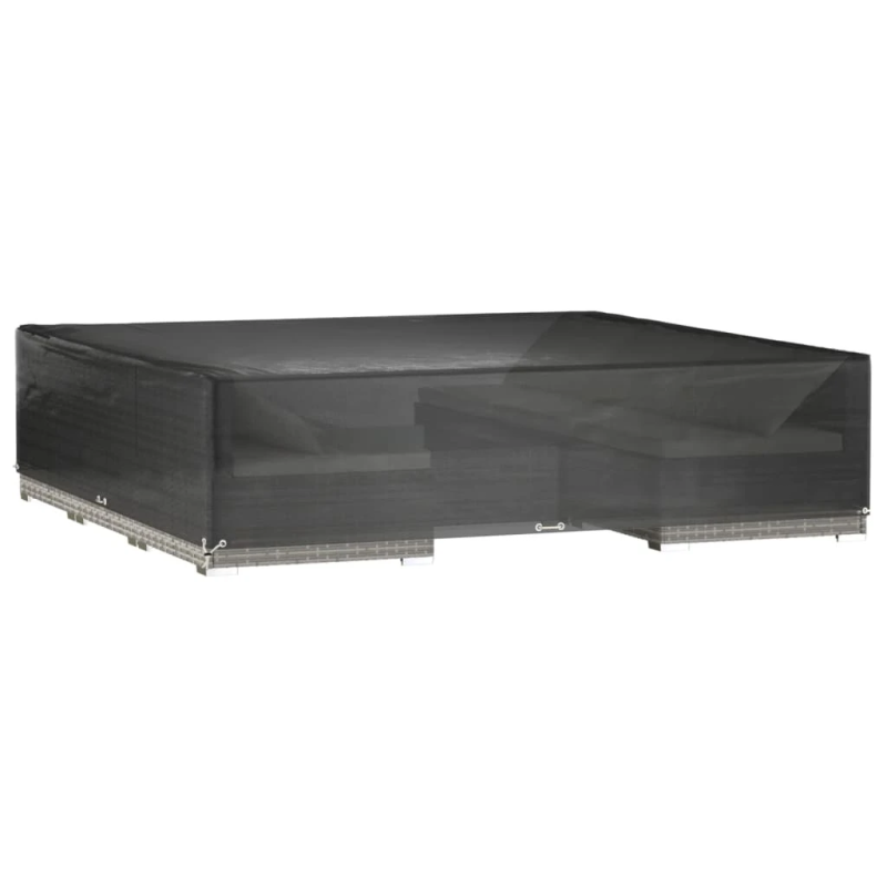 vidaXL 2 dārza mēbeļu pārklāji, 16 gredzeni, 240x240x55 cm, kvadrāta