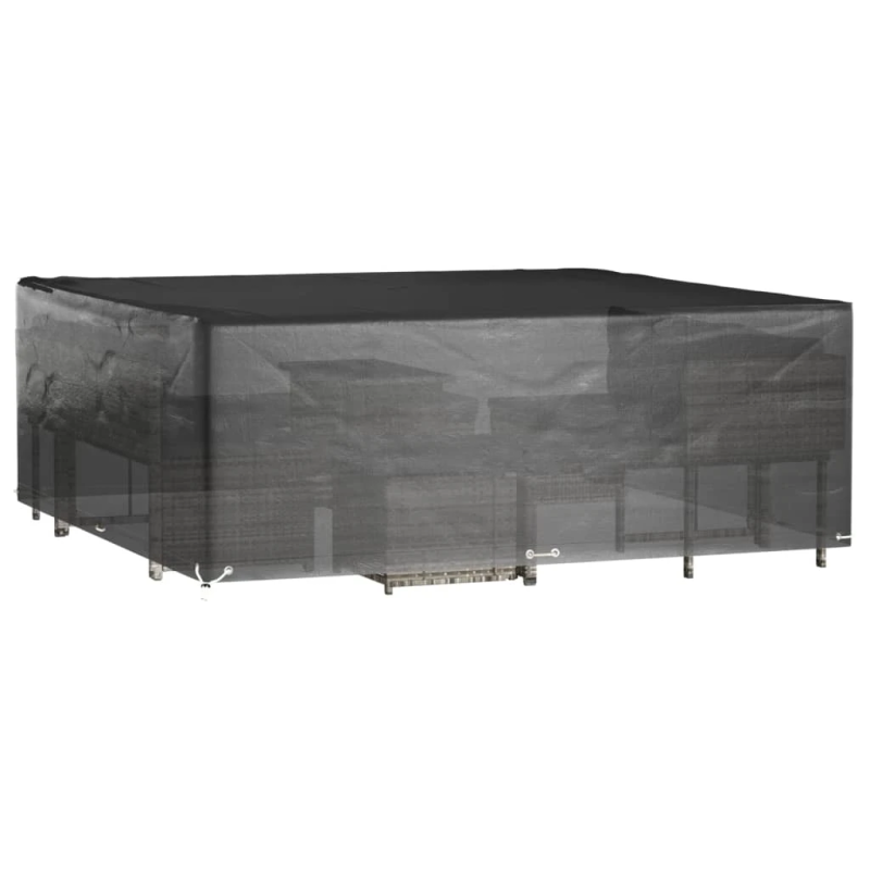 vidaXL 2 dārza mēbeļu pārklāji, 16 gredzeni, 300x300x75 cm, kvadrāta