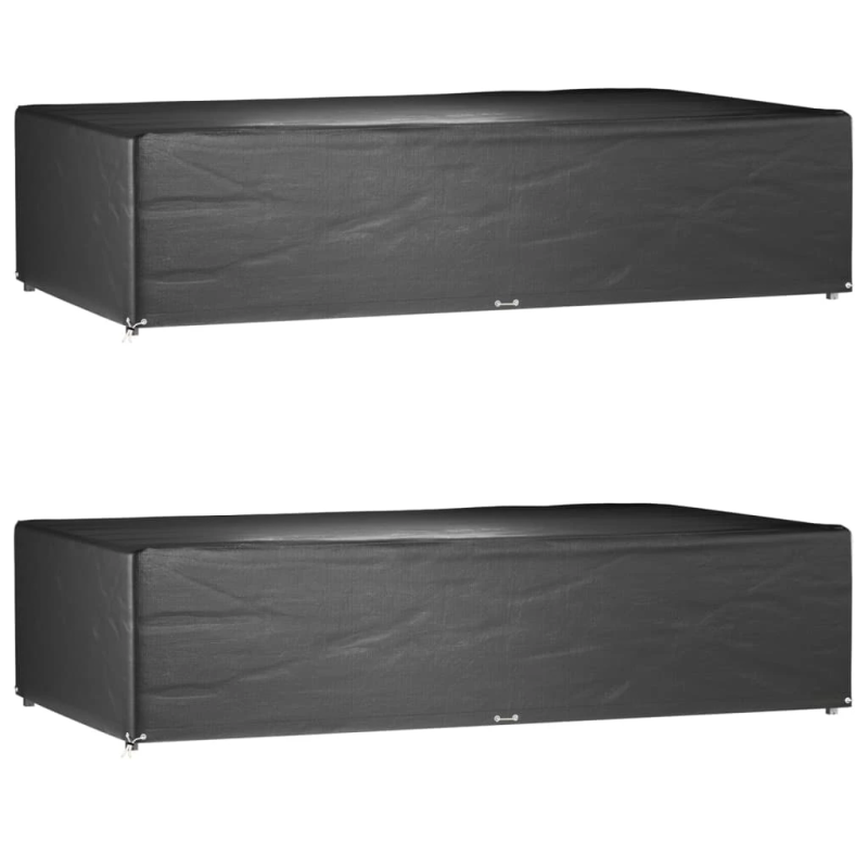 vidaXL dārza mēbeļu pārklāji, 2 gab., 12 gredzeni, 315x180x75 cm