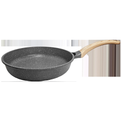 Panna alumīnija Amber 28cm, ar koka imitācijas rokturi