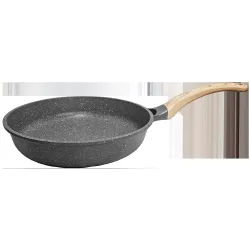 Panna alumīnija Amber 28cm, ar koka imitācijas rokturi