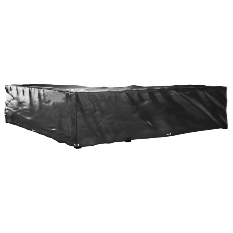 vidaXL dārza mēbeļu pārklāji, L-forma, 2gb., 20 gredzeni, 300x300x70cm