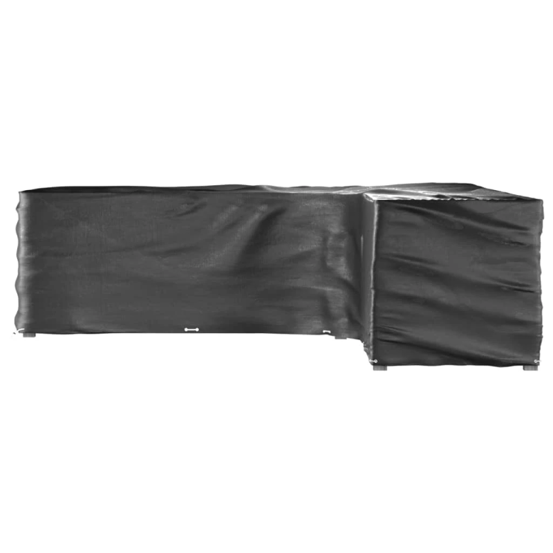 vidaXL dārza mēbeļu pārklāji, L-forma, 2gb., 20 gredzeni, 300x300x90cm