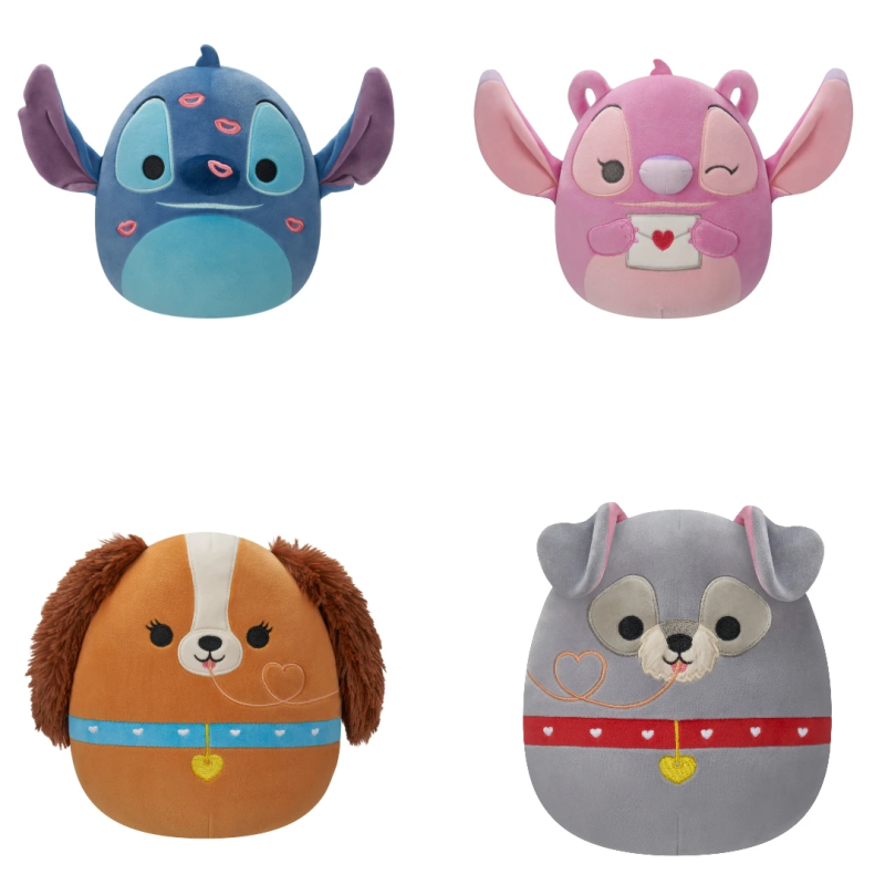 SQUISHMALLOWS DISNEY Plīša rotaļlieta, Valentīndienas sērija, 20 cm