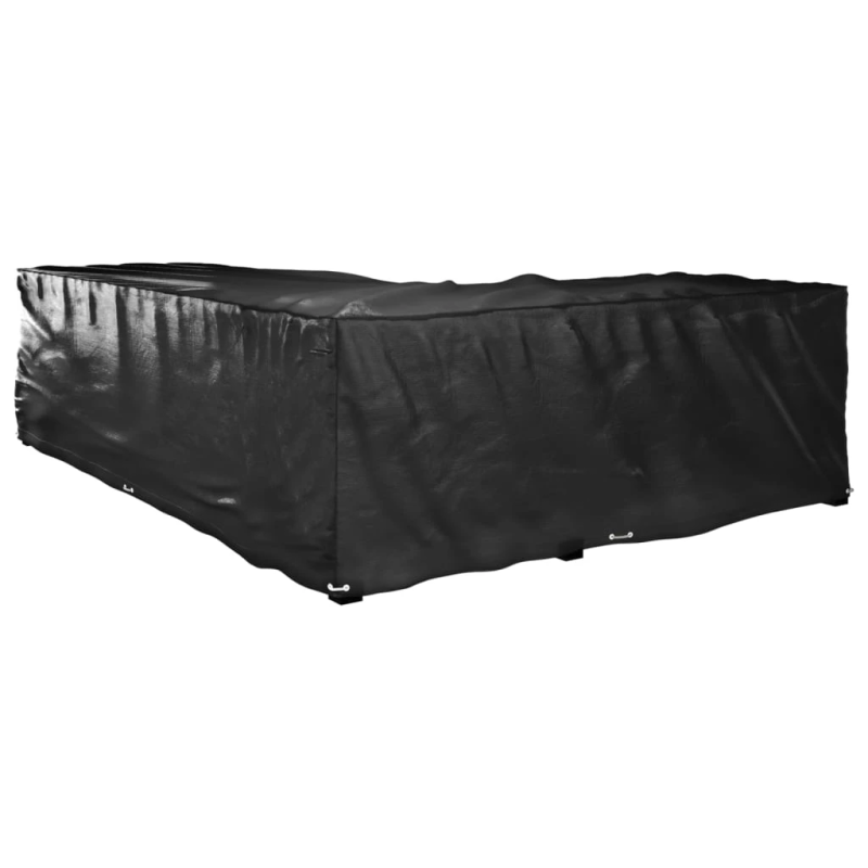 vidaXL dārza mēbeļu pārklāji, L-forma, 2gb., 18 gredzeni, 220x285x80cm