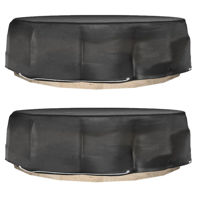 vidaXL atpūtas salas pārklāji, 2 gab., 8 gredzeni, DIA188x50 cm, apaļi