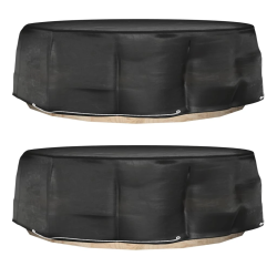 vidaXL atpūtas salas pārklāji, 2 gab., 10 gredzeni, DIA236x67 cm, apaļi