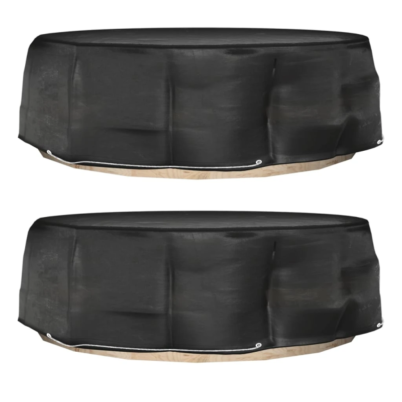 vidaXL atpūtas salas pārklāji, 2 gab., 10 gredzeni, DIA236x67 cm, apaļi