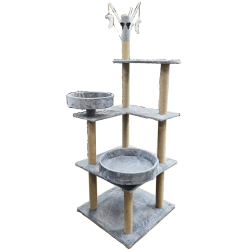 Kaķu māja ar skrāpi 60x60x164cm