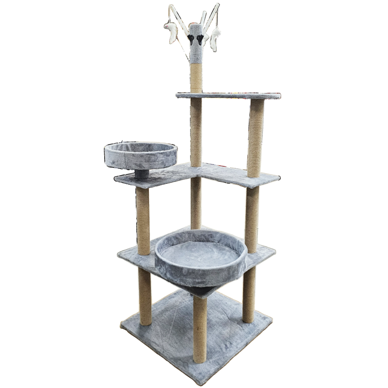 Kaķu māja ar skrāpi 60x60x164cm