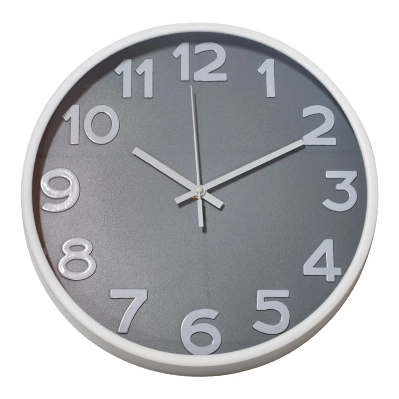 Pulkstenis sienas 30cm, pelēks