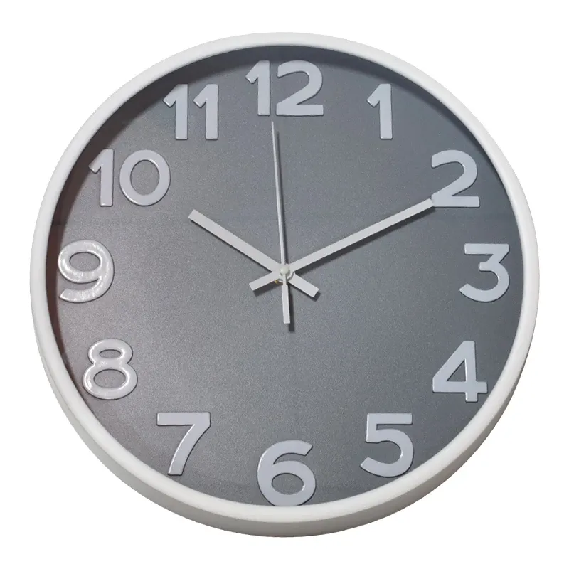 Pulkstenis sienas 30cm, pelēks