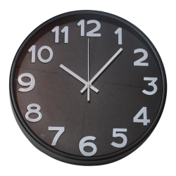 Pulkstenis sienas 30cm, melns