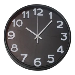 Pulkstenis sienas 30cm, melns