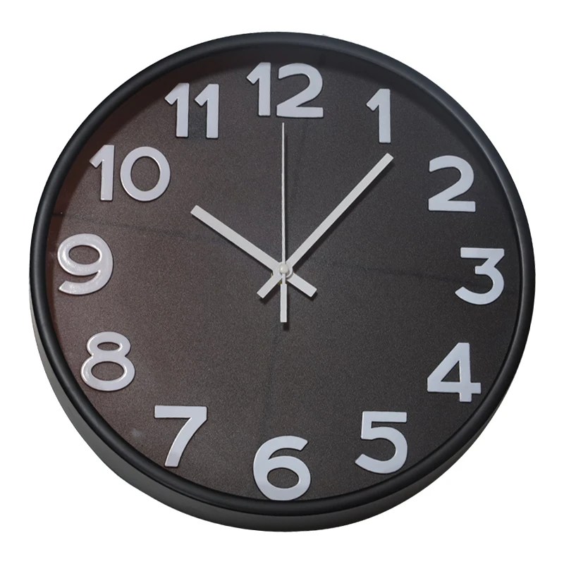 Pulkstenis sienas 30cm, melns