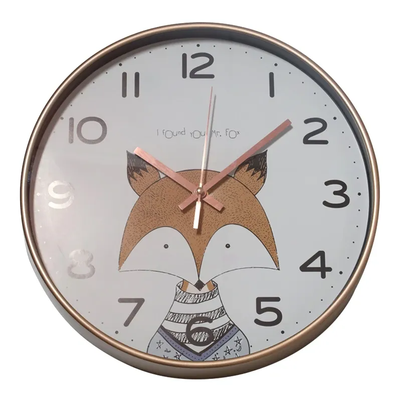 Pulkstenis bērnu sienas 30cm, lapsiņa