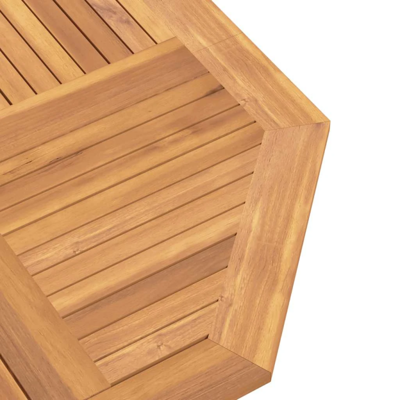 vidaXL saliekams dārza galds, 110x110x75 cm, masīvs tīkkoks