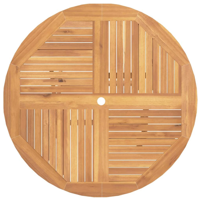 vidaXL salokāms dārza galds, DIA 110x75 cm, masīvs tīkkoks