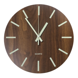 Pulkstenis sienas luminiscējošs 30cm, MDF