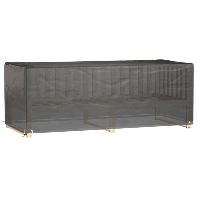 vidaXL dārza mēbeļu pārklājs, 8 gredzeni, 192x82x65 cm, taisnstūra