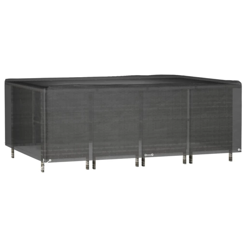 vidaXL dārza mēbeļu pārklājs, 12 gredzeni, 240x180x80 cm, taisnstūra