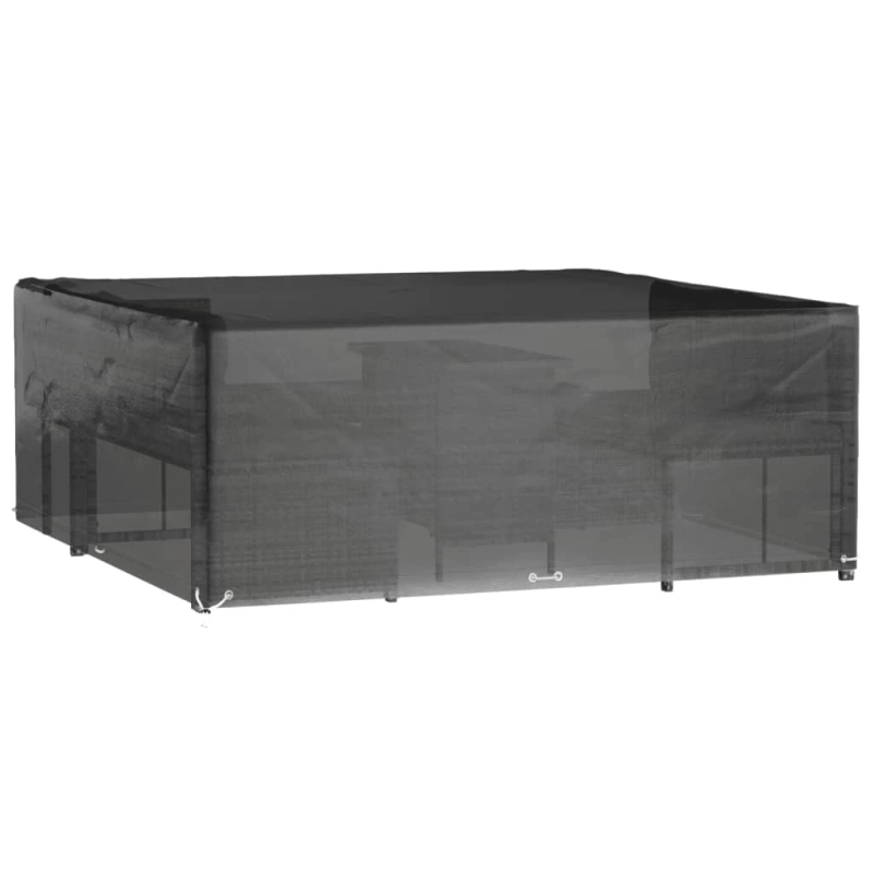 vidaXL dārza mēbeļu pārklājs, 16 gredzeni, 250x250x90 cm, kvadrāta